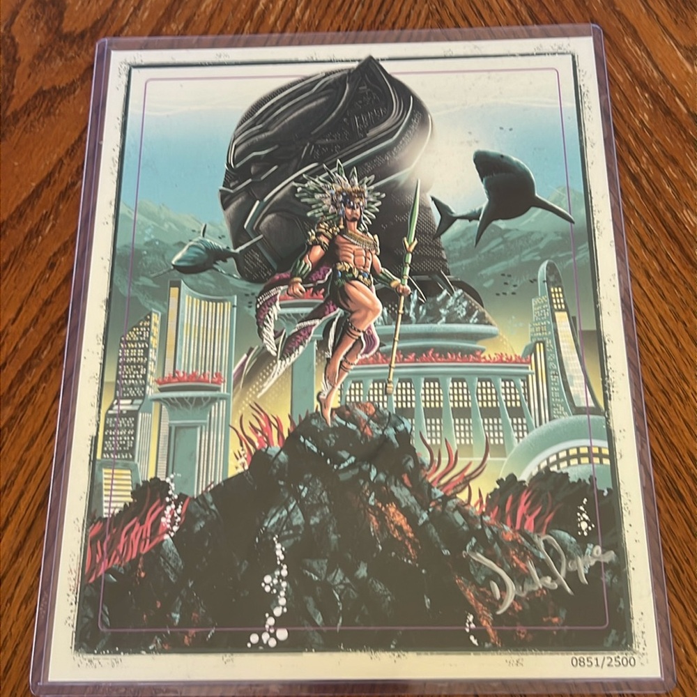 Bam Box Black Panther Wakanda Forever Original Artwork Signed By Artist 851/2500